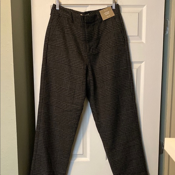 Madewell Baggy Straight Wool-Blend Pants - Picture 6 of 7